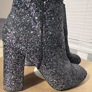 Glitter Sequin Ankle Boots